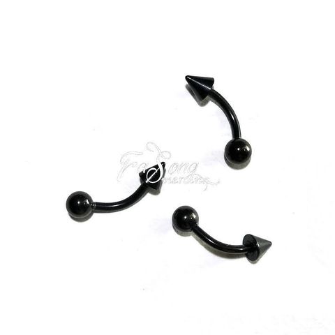16G黑鈦圓錐 彎曲槓鈴