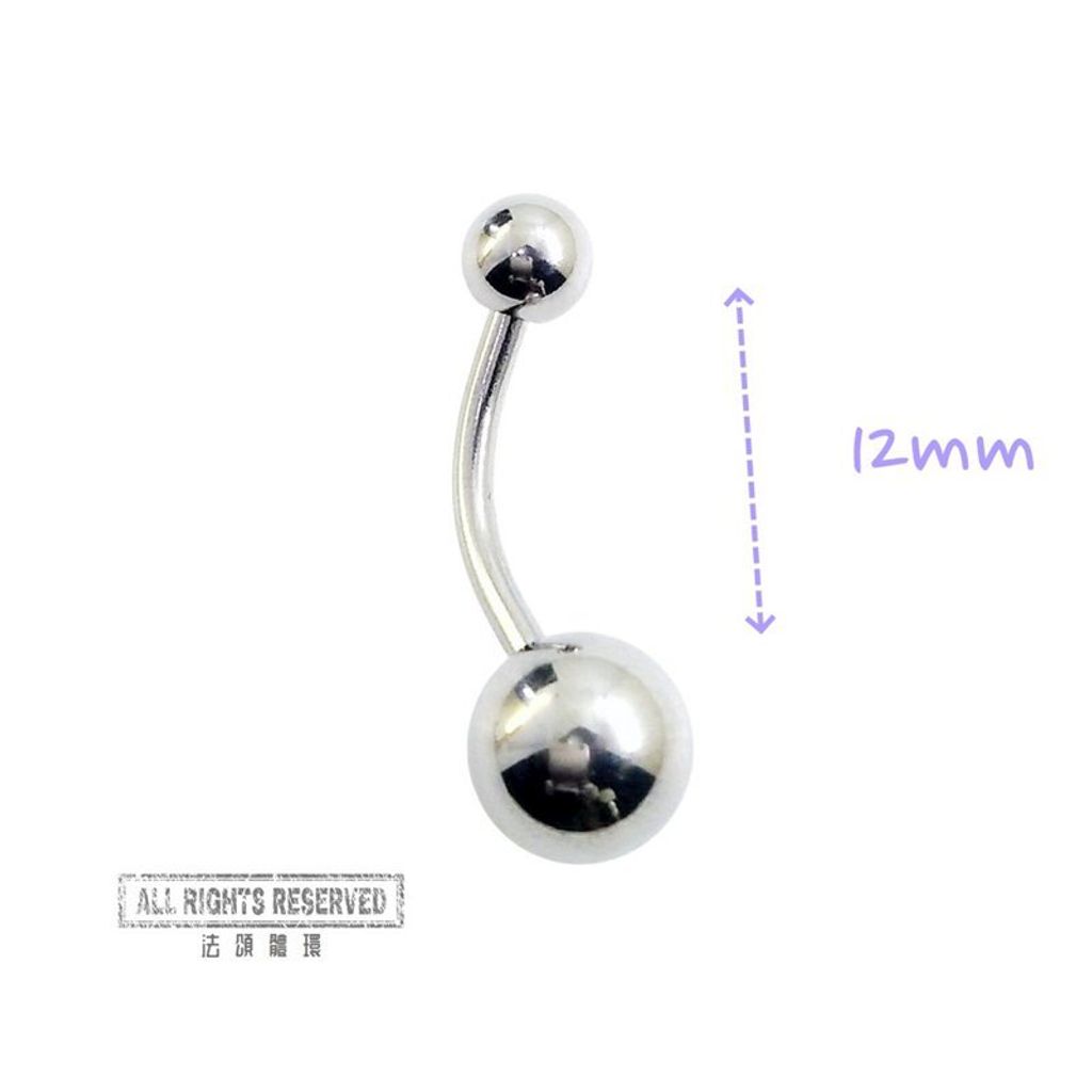 基本款肚臍環-長12mm