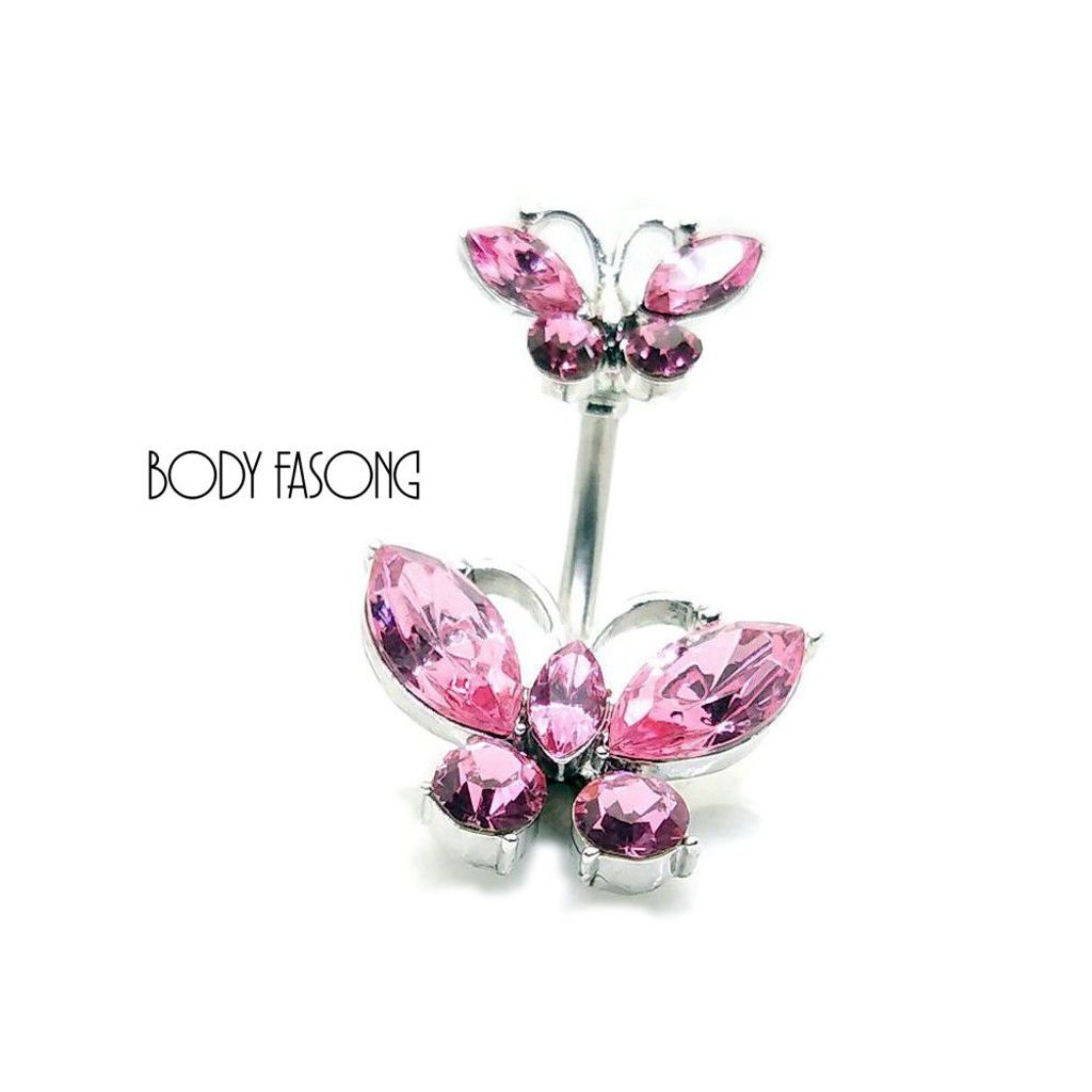 曼妙雙蝶 肚臍環