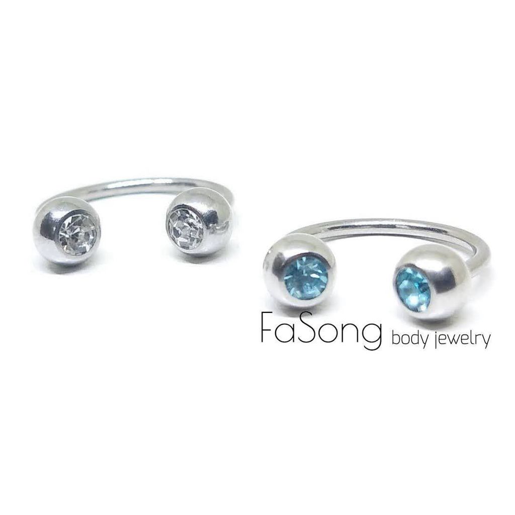 16G鑽珠5mm馬蹄槓鈴