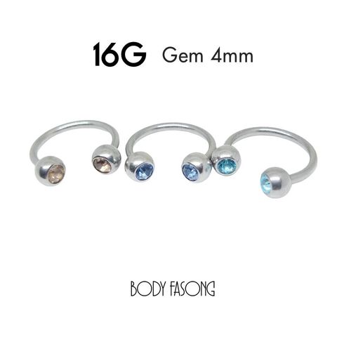 16G鑽珠4mm馬蹄槓鈴