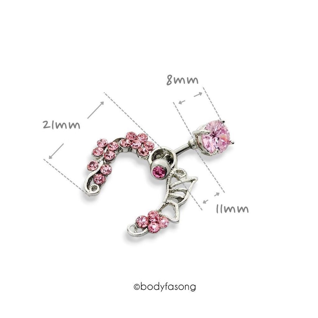 蔓延 反戴肚臍環-尺寸