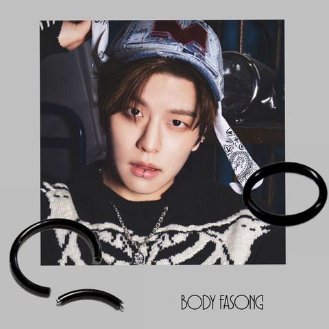 金昇玟同款唇環-黑鈦無縫環