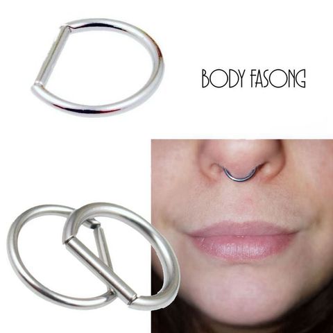 D形分段環 鼻環 耳環
