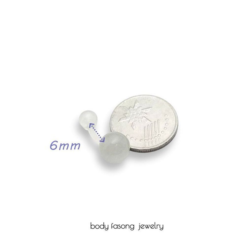 夜光 肚臍環_長6mm