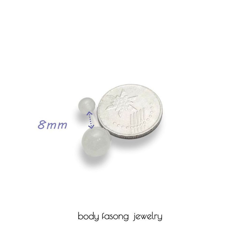 夜光 肚臍環_長8mm