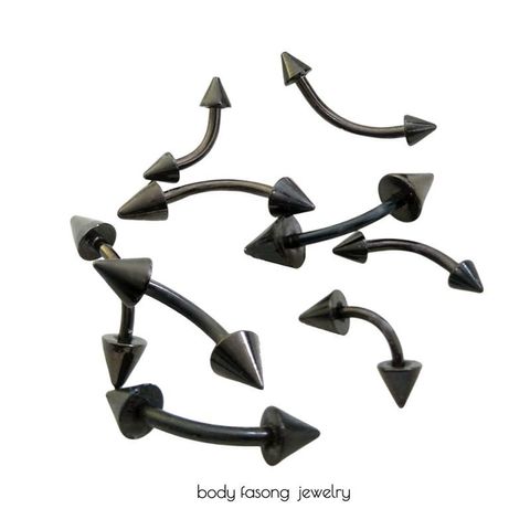 16G黑鈦錐 彎曲槓鈴