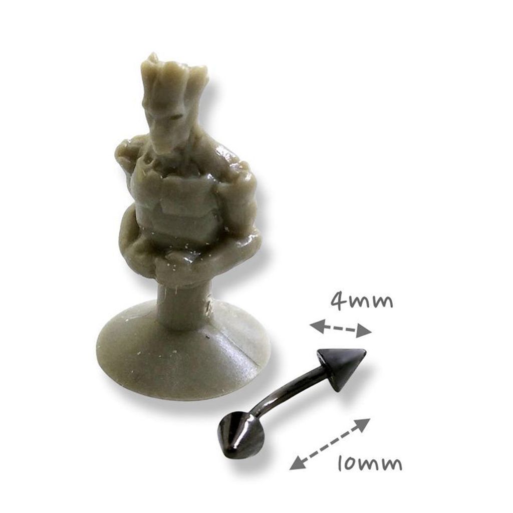 16G黑鈦錐彎曲槓鈴_10mmx4mm