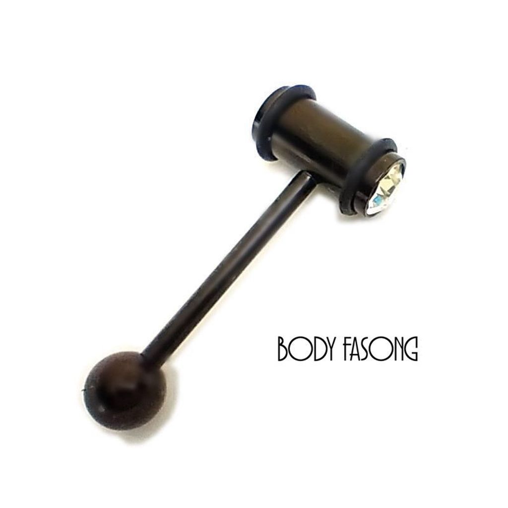 晶槌 舌環_黑
