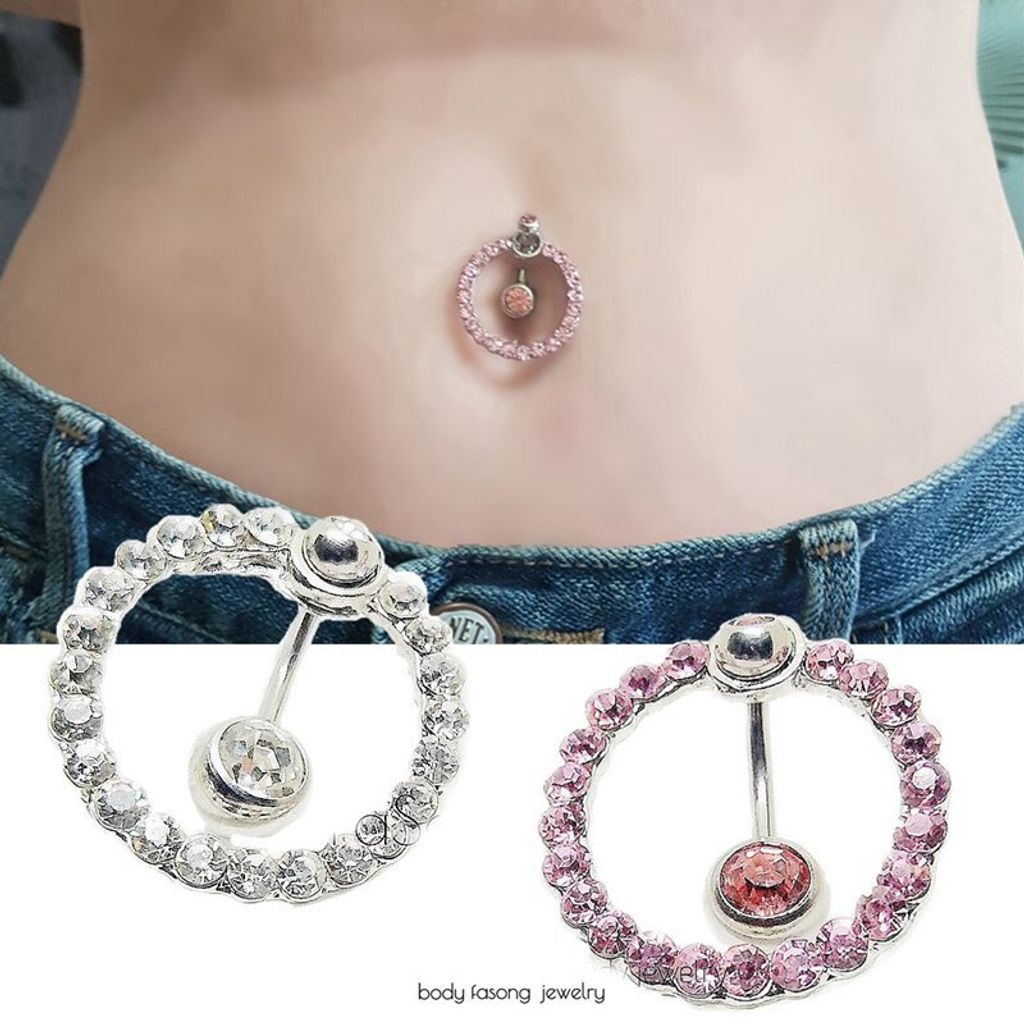 密鑲圓 肚臍環