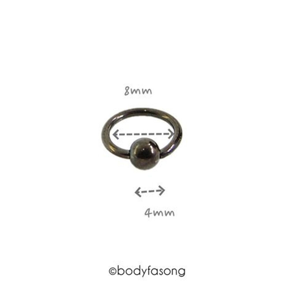 16G黑鈦封閉環_內徑8mm