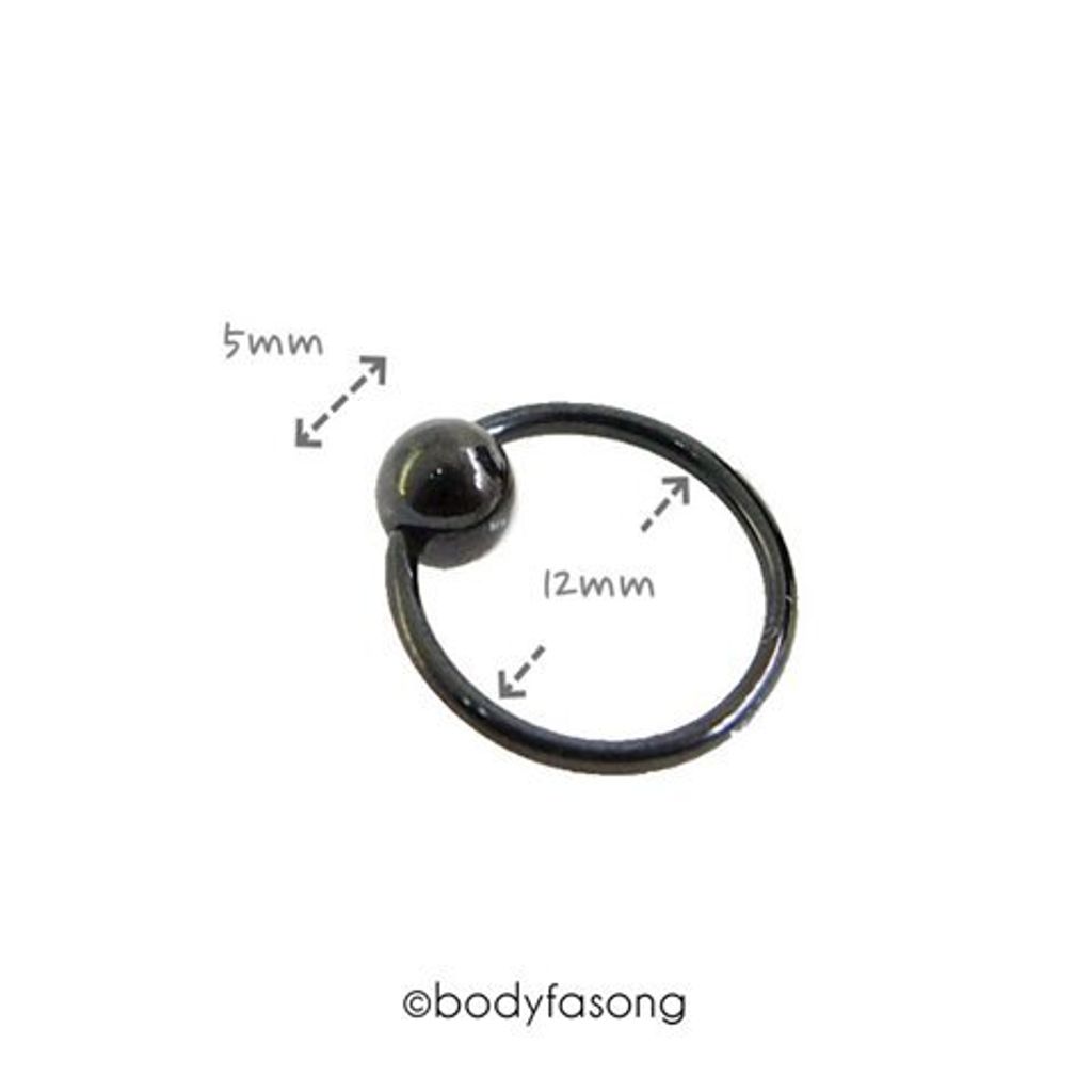 16G黑鈦封閉環_內徑12mm