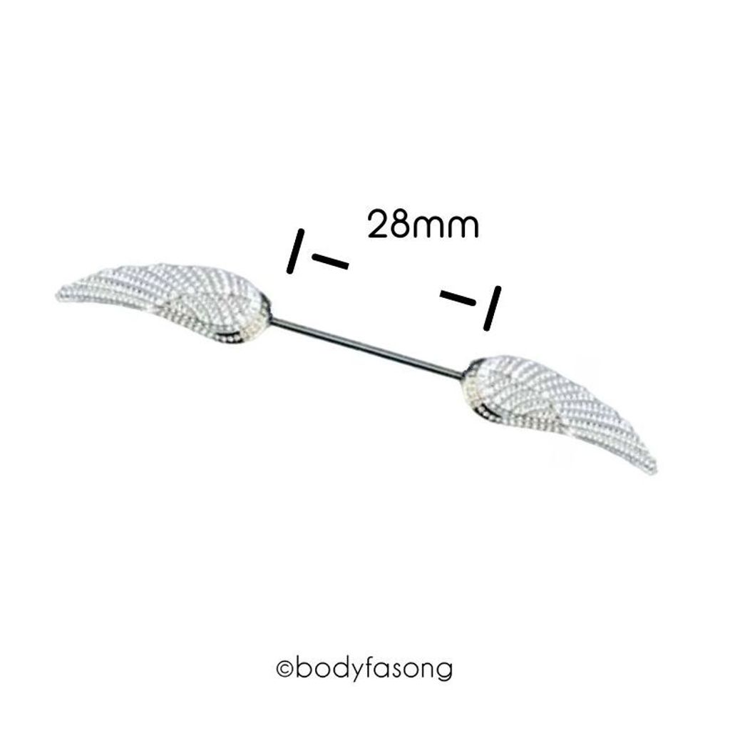 細針款工業環-銀翼長28mm