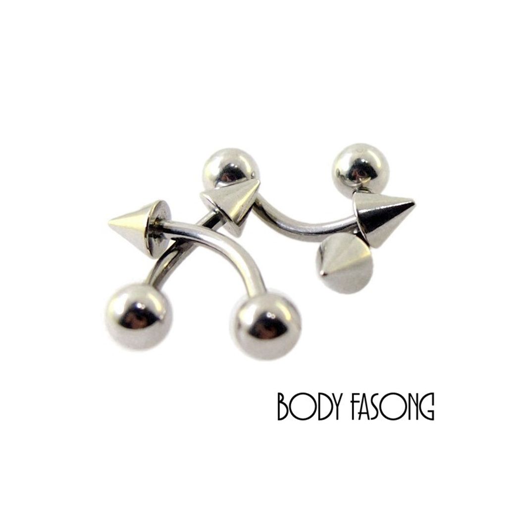 粗針14G圓錐 彎曲槓鈴