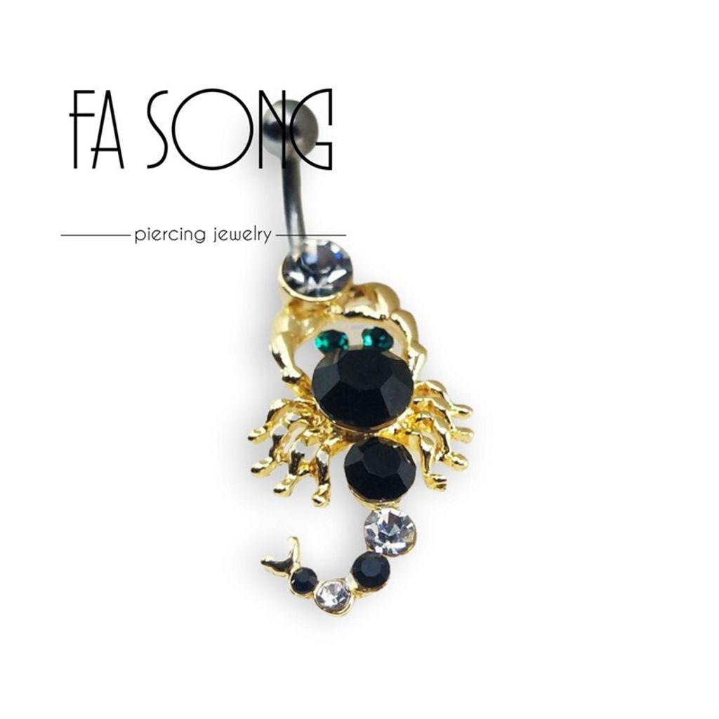 蠍子肚臍環-闇黑