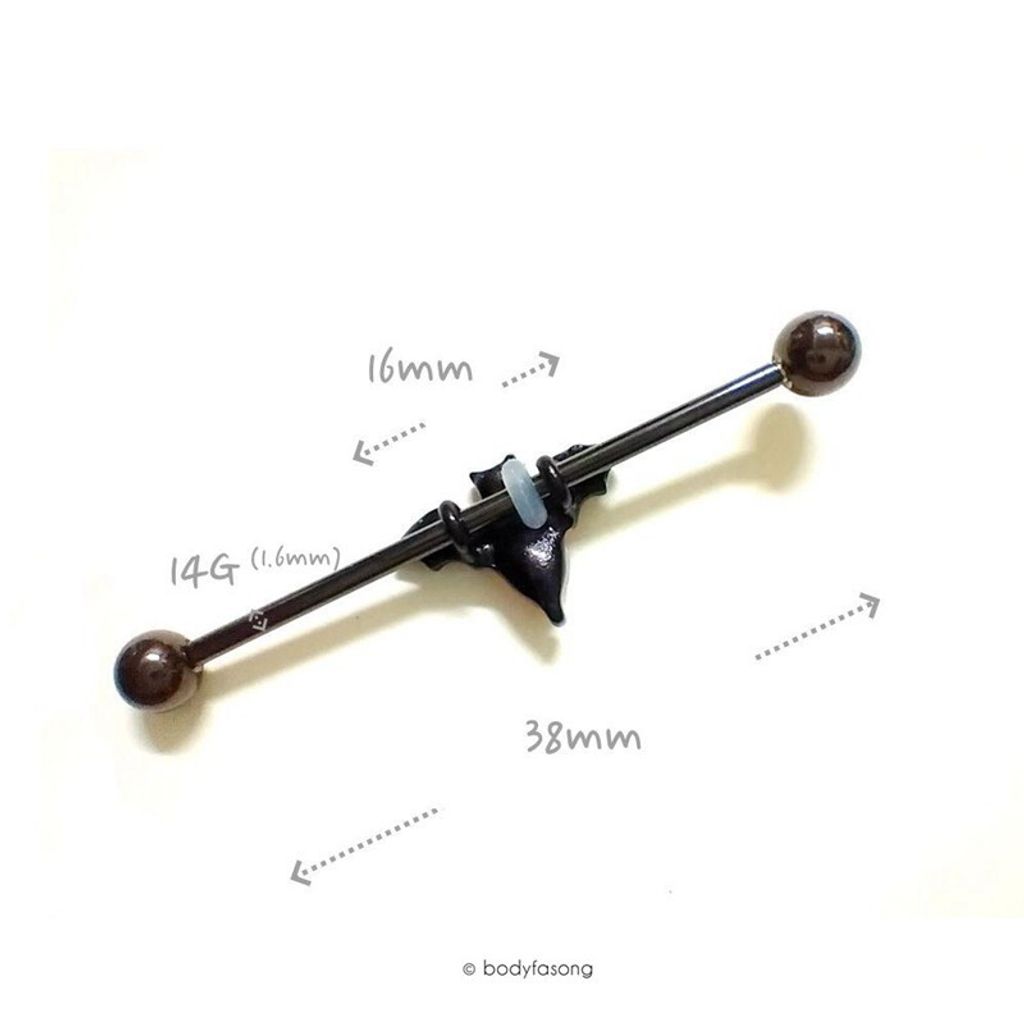 小蝙蝠中隊 工業耳環 尺寸
