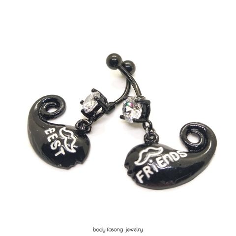 可愛鯨魚肚臍環