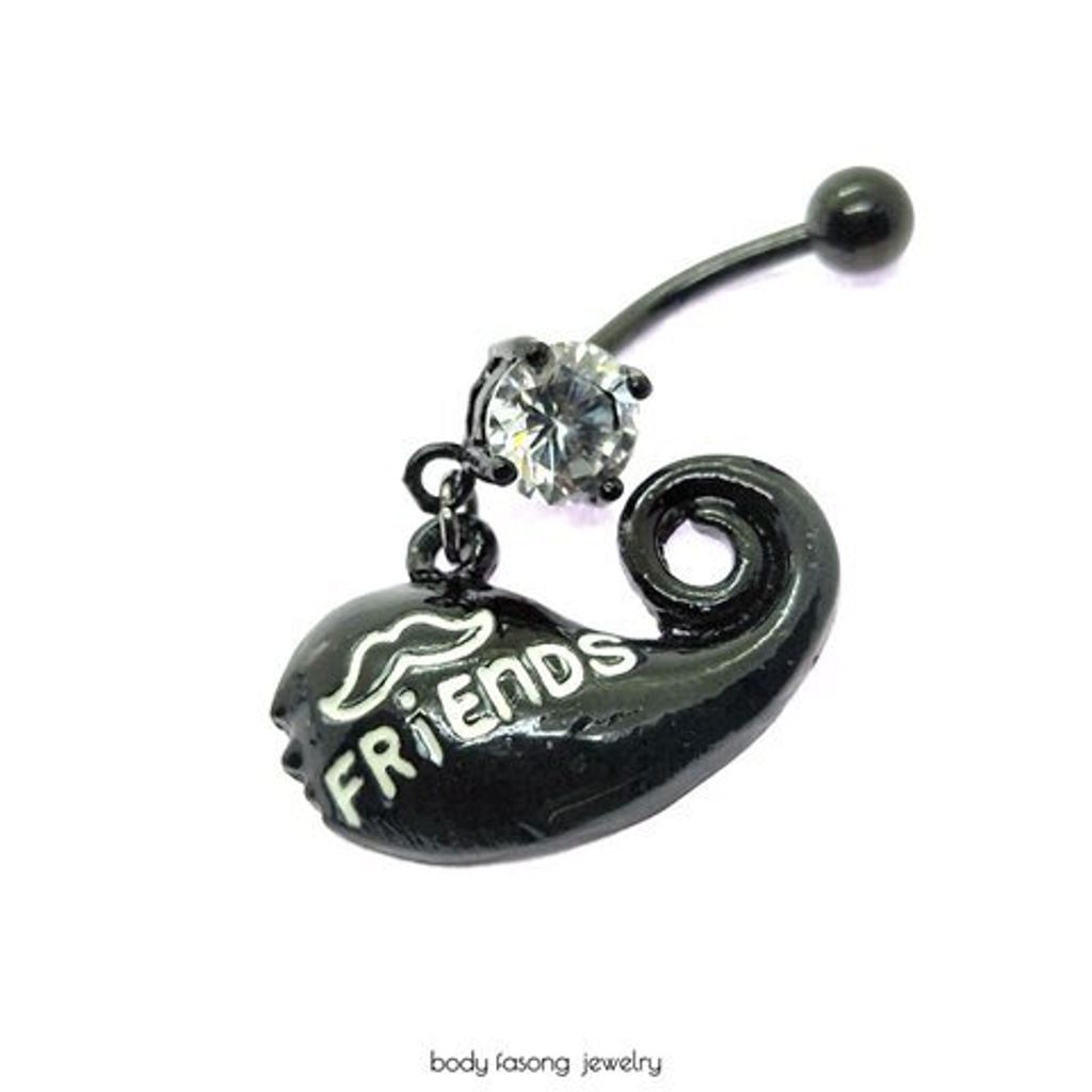 可愛鯨魚肚臍環