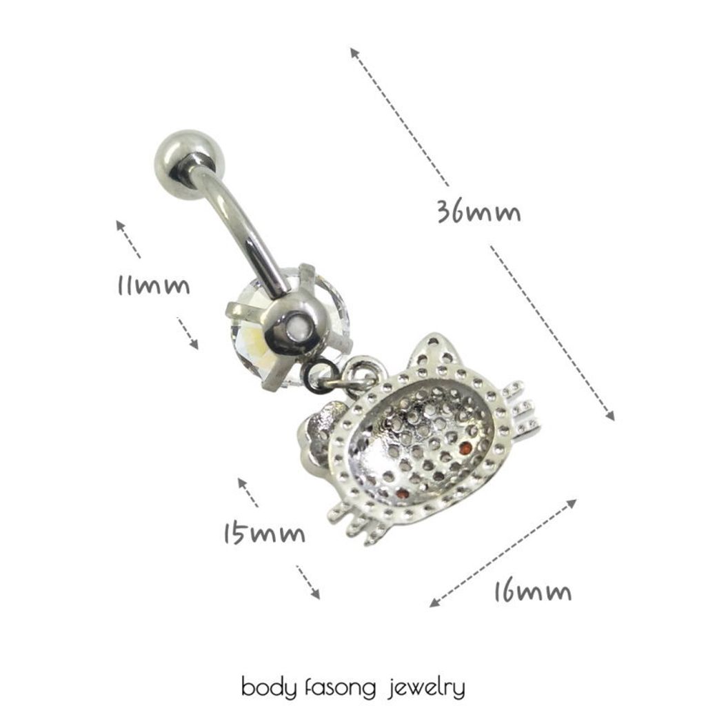 kitty密鑲款 肚臍環
