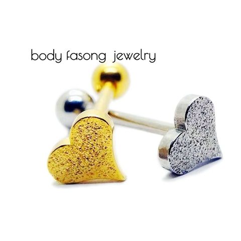 啞光款 愛心舌環