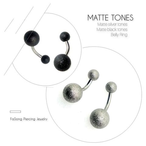 短針亞光款肚臍環