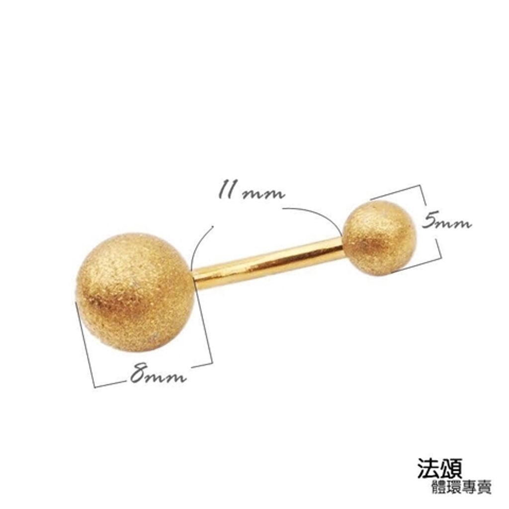 啞光款肚臍環-尺寸