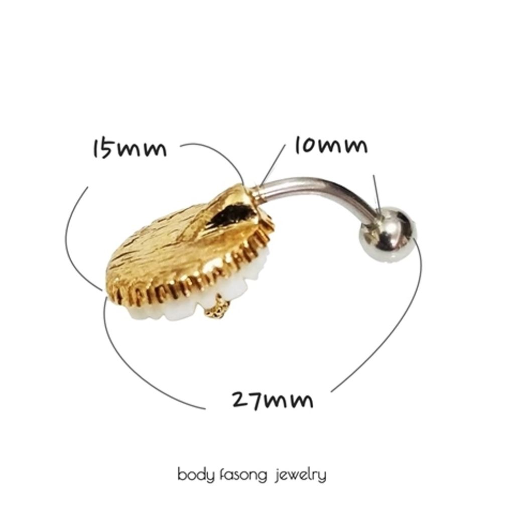 雛菊肚臍環-尺寸