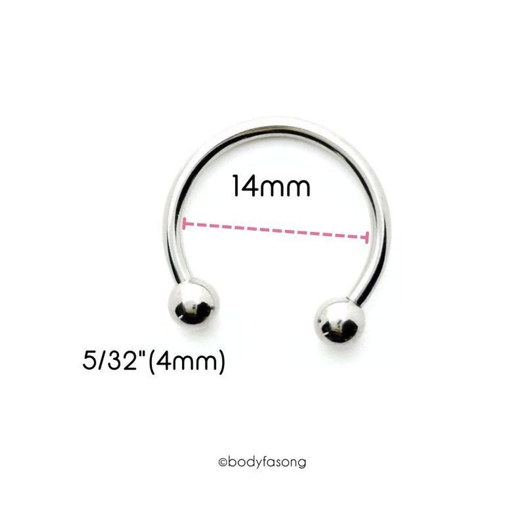 14G馬蹄槓鈴-內徑14mm