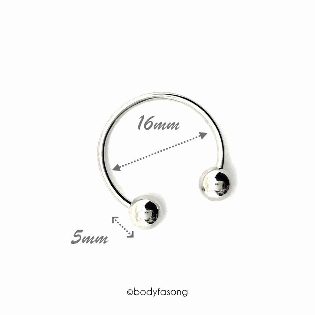 16G馬蹄槓鈴-內徑16mm
