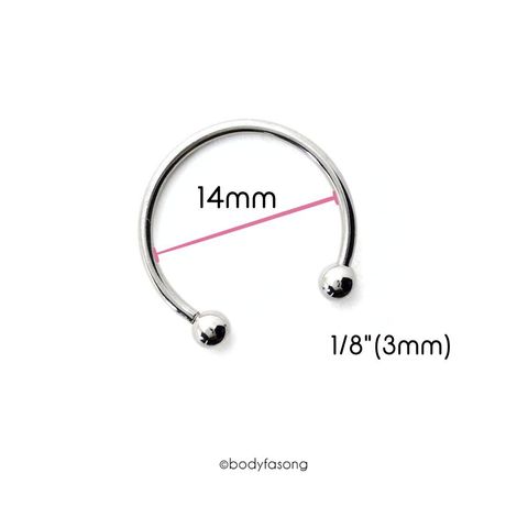 14G馬蹄槓鈴-內徑14mm