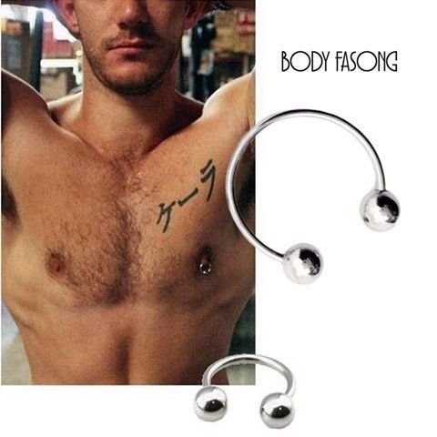 誇張版鋼珠款馬蹄槓鈴