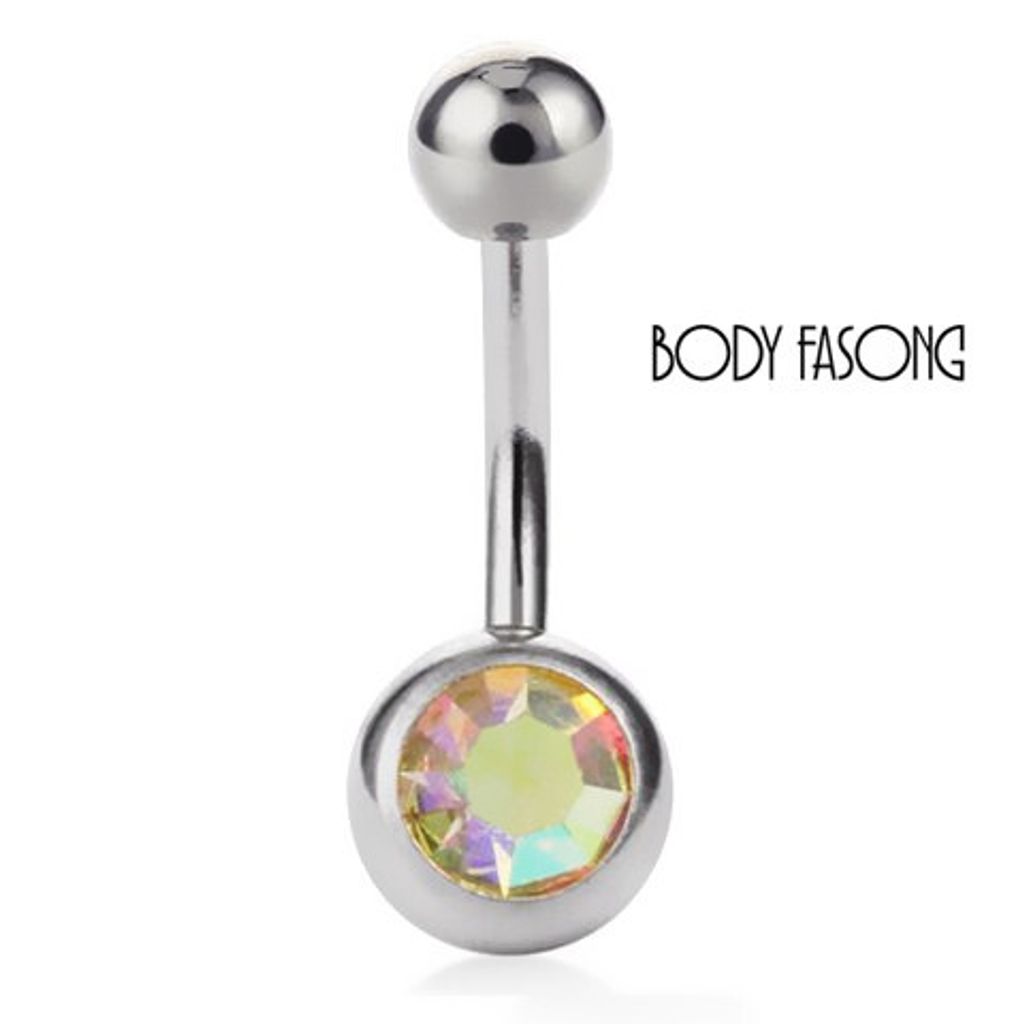 基本款單鑽肚臍環-AB