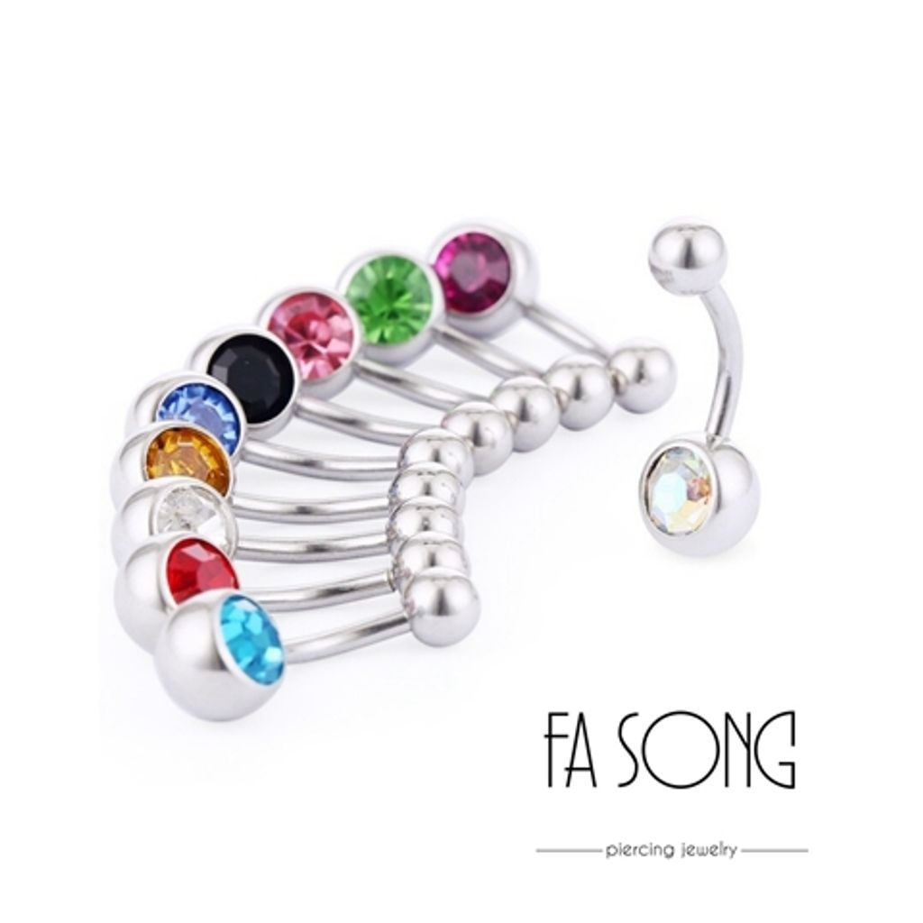 基本款單鑽肚臍環