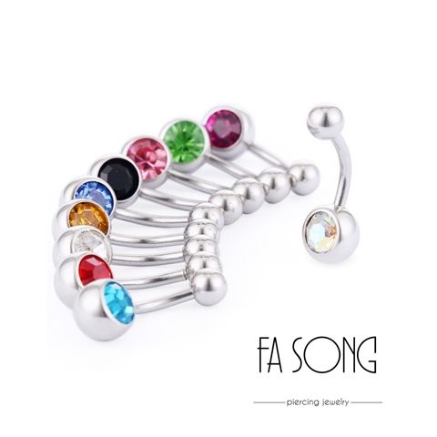 基本款單鑽肚臍環