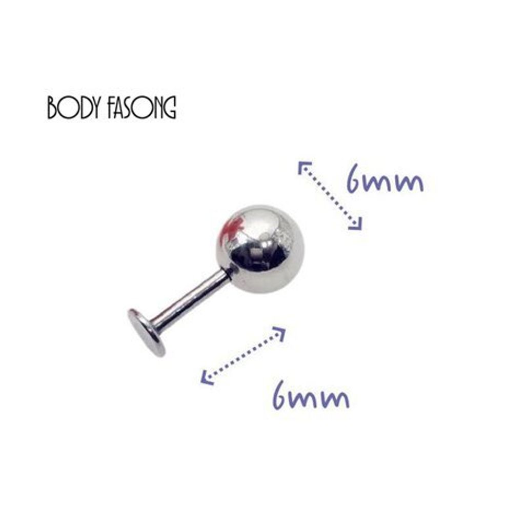 超誇張大面徑唇環-長6mm_6