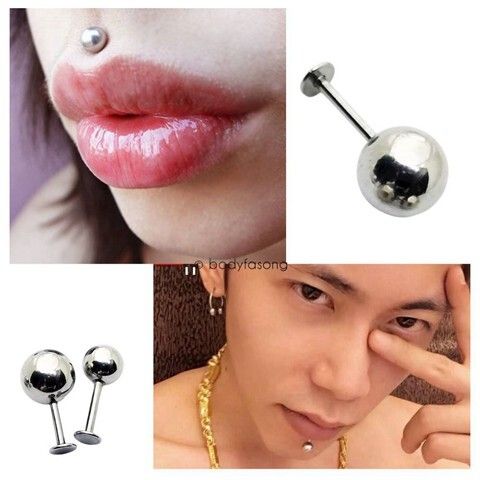 超誇張大面徑唇環