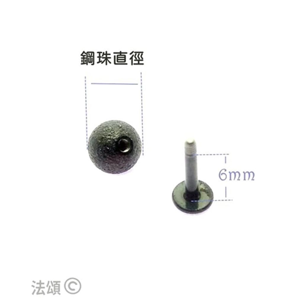 超誇張大面徑亞光黑唇環-尺寸