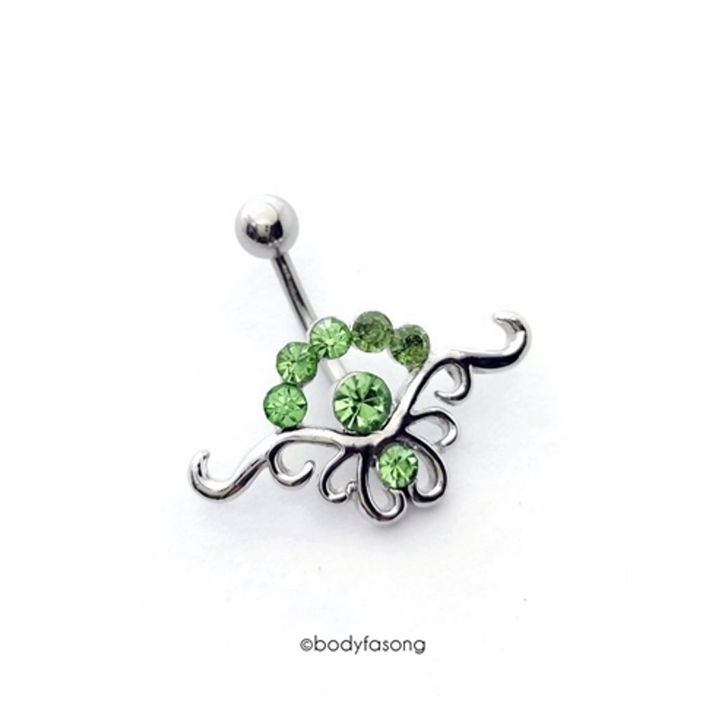 淺綠麗冠可反戴肚臍環