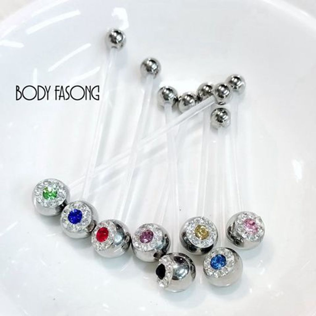 多重鑽面懷孕肚臍環
