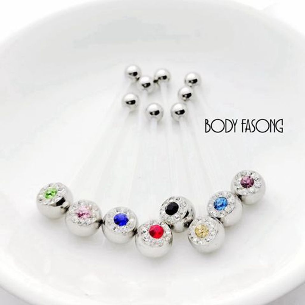 多重鑽面懷孕肚臍環