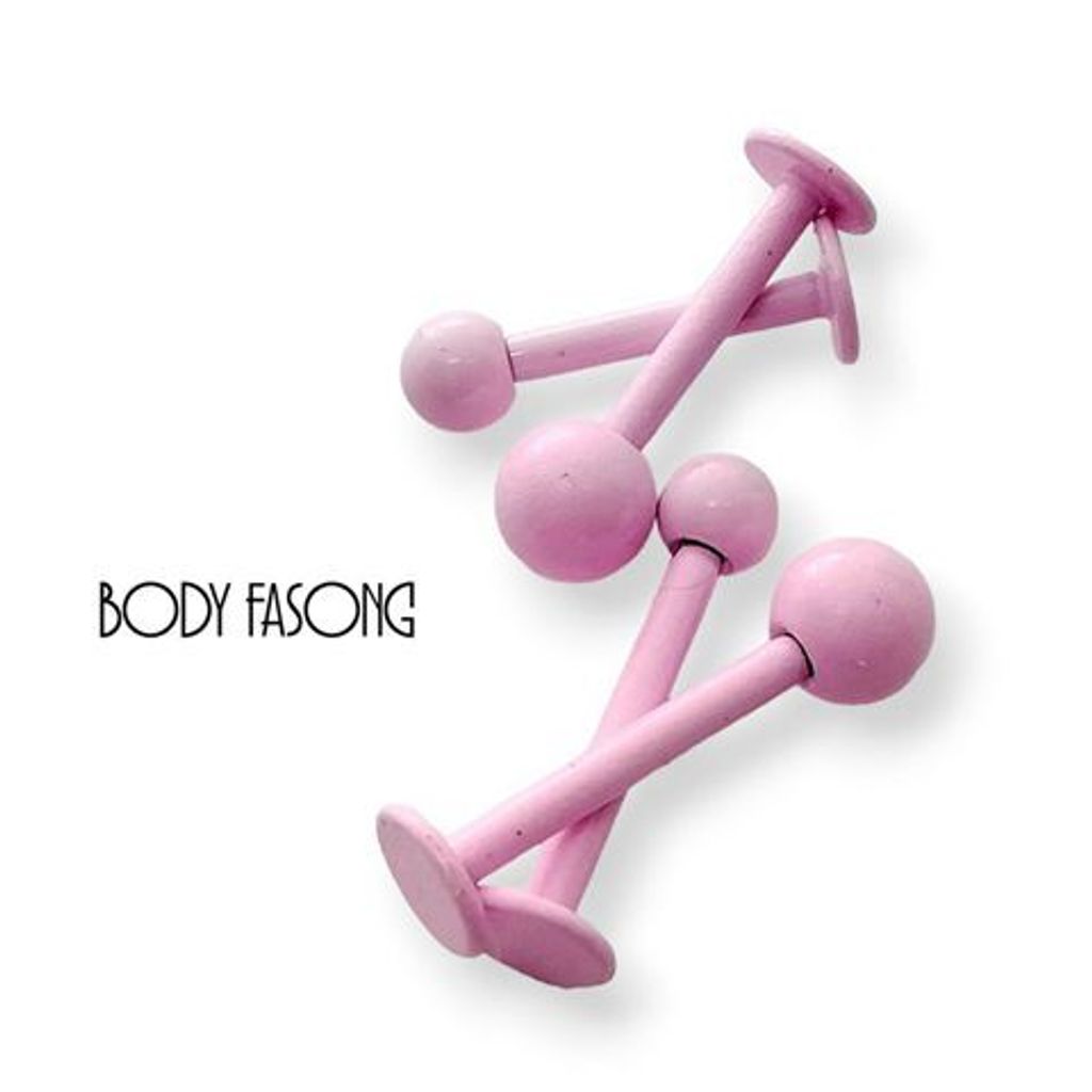 16G粉圓 唇環 耳環