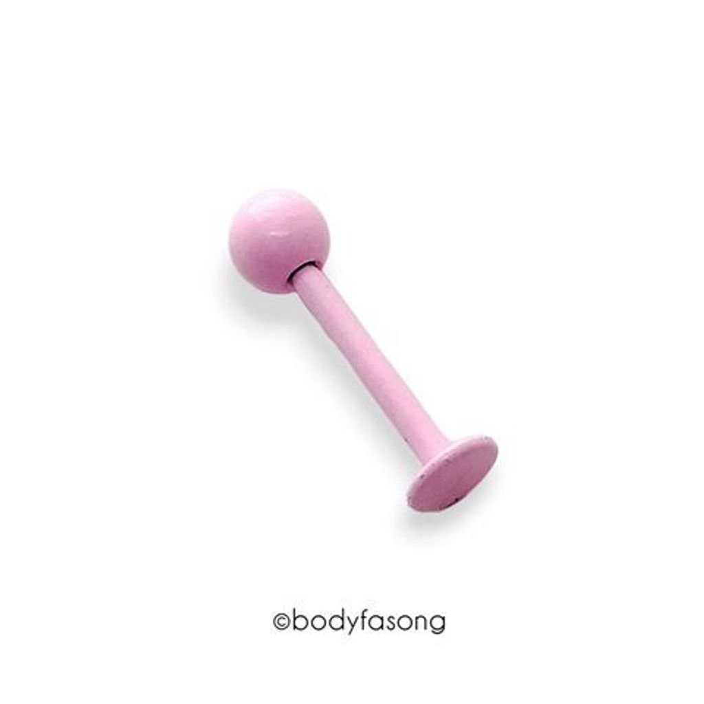 16G粉圓 唇釘 耳針 10mmx4mm球