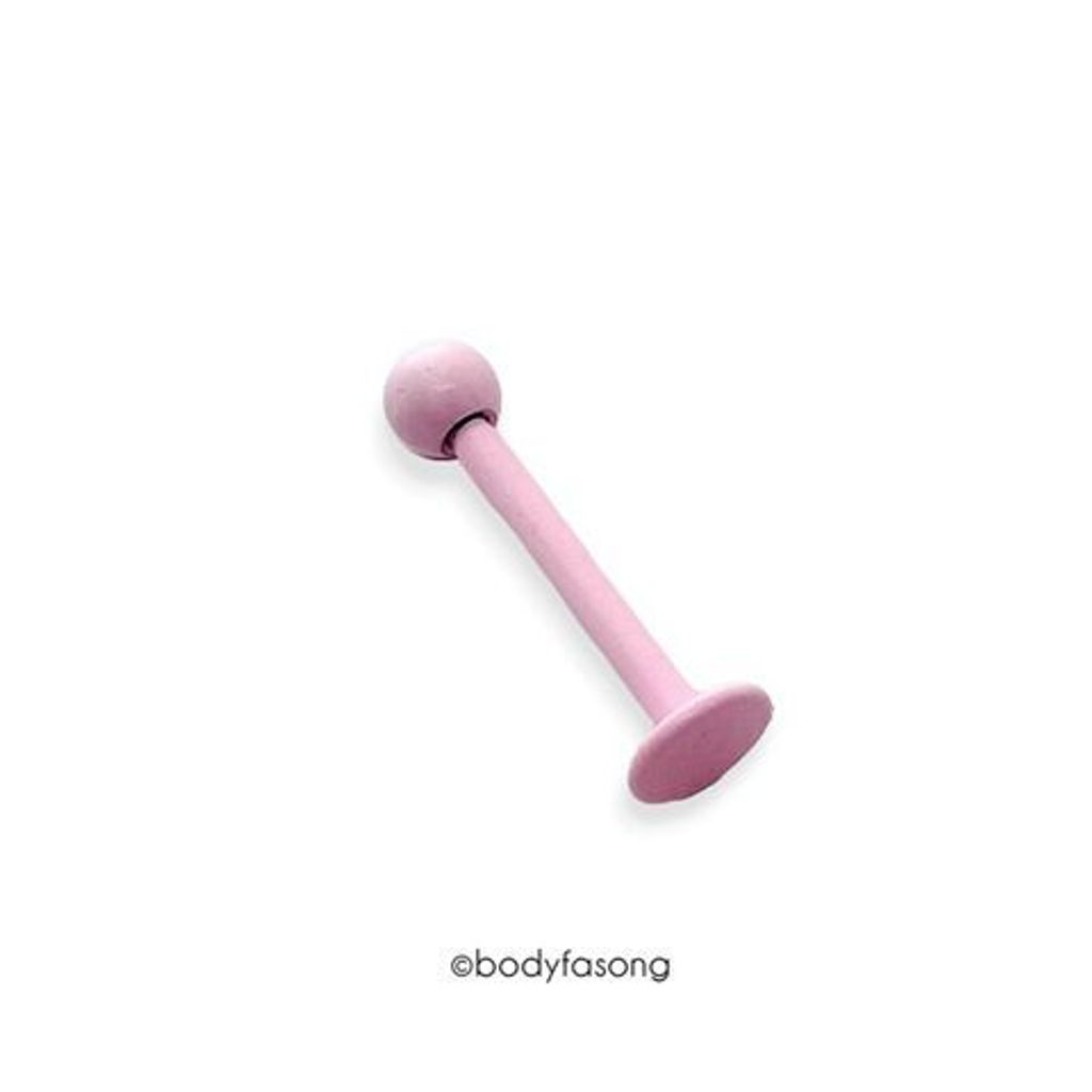 16G粉圓 唇釘 耳針 10mmx3mm球