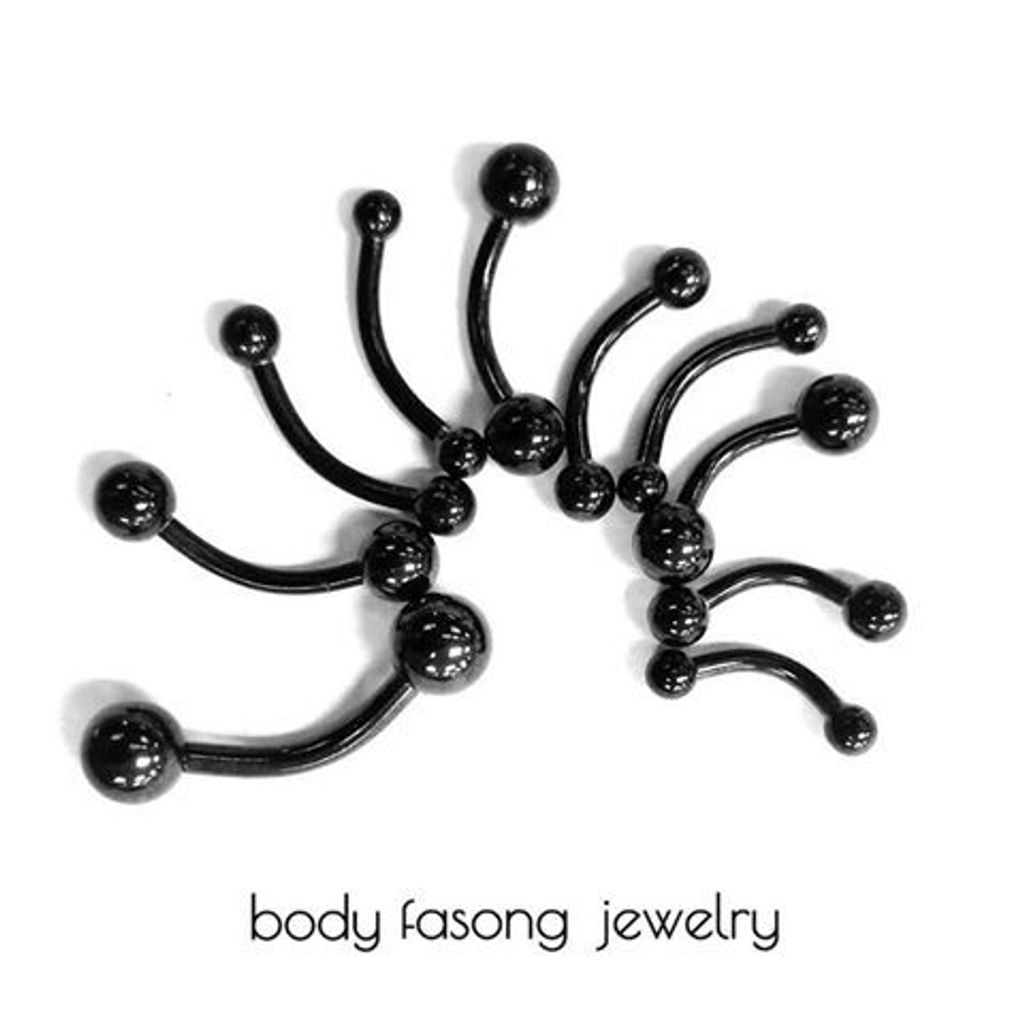 16G黑鈦鋼珠 彎曲槓鈴