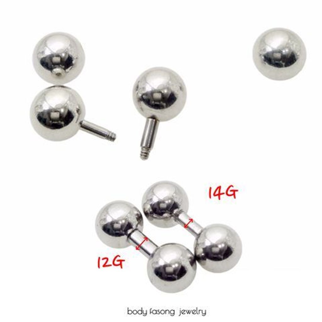 4mm超短直槓鈴14G與12G比較