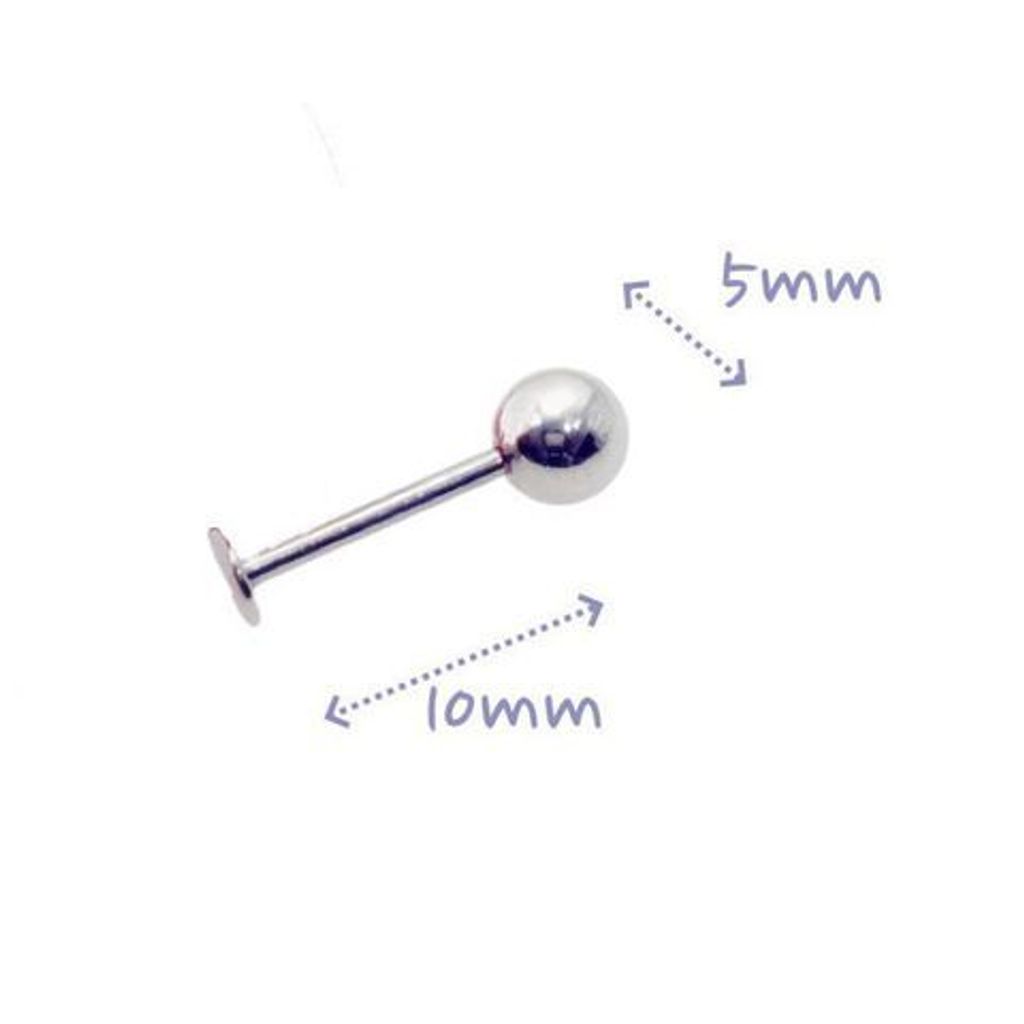 16G鋼珠款Labret長10mmx5