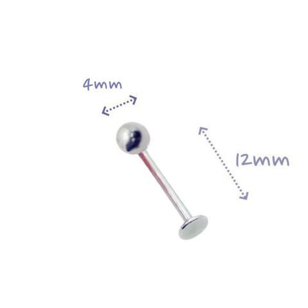 16G鋼珠款Labret長12mmx4