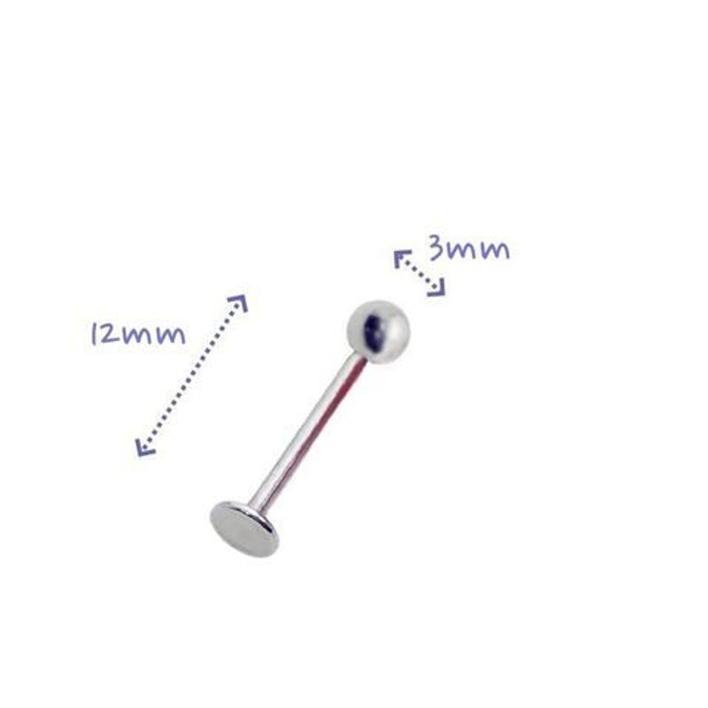 16G鋼珠款Labret長12mmx3