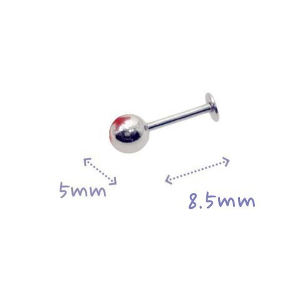 16G鋼珠款Labret長8.5mmx5