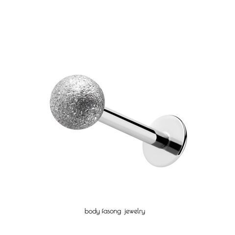 16G亞光銀 耳針 唇釘